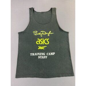 Rare Vintage 90s ASICS Bobby Douglas Training Camp Staff Black Tank Top Olympian